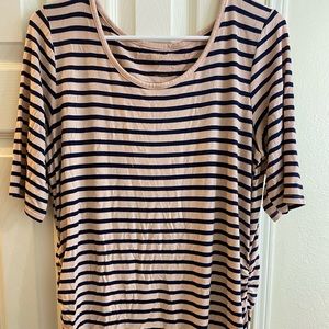 Pink and Navy 3/4 Sleeve maternity